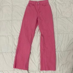 Hot pink shein baggy jeans